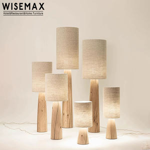 WISEMAX MUEBLES Wabisabi Lámpara de pie de tela de estilo moderno E27 Base de luz LED para el hogar Sofás Corner <span class=keywords><strong>Cafe</strong></span> Decor Lámpara de pie - Product Image 2