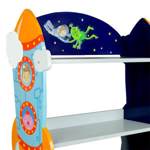 Étagères de rangement pour enfants meubles pour bébés conceptions thématiques de l'espace extra-atmosphérique garçons filles enfants bibliothèque à trois couches avec tiroirs de rangement - Product Image 5