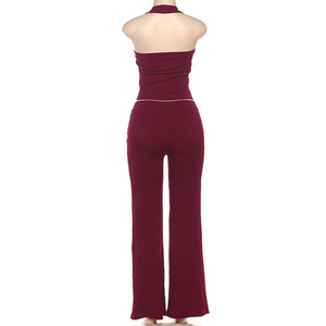 وصول جديد: ملابس نسائية عصرية ورائجة لعام 2025، طقم بنطلون مكون من قطعتين مثير وساخن - Product Image 3
