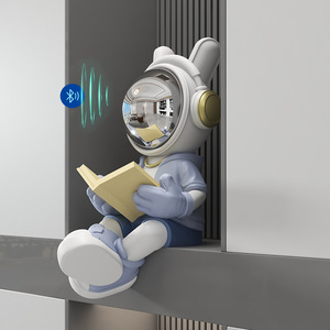 Ornamento da Pavimento a Forma di <span class=keywords><strong>Astronauta</strong></span> con Altoparlante Bluetooth e Salvadanaio, Decorazione di Alta Gamma per Ingresso, Mobile TV e Piattaforma - Product Image 5