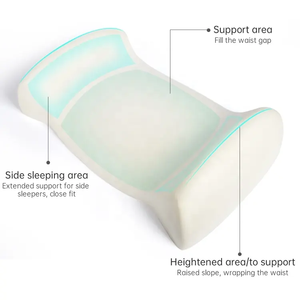 Cuscino Lombare in Memory Foam per Alleviare il Dolore alla Schiena, Supporto per la Vita in Gel per Dormire - Product Image 6