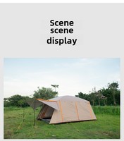 Tente pliante portable de deux pièces en toile Oxford anti-soleil et anti-pluie pour le camping en plein air grand espace de vie pour le glamping