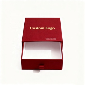 Emballage en carton standard de luxe avec logo personnalisé imprimé, estampage à chaud dorée, boîte <span class=keywords><strong>rigide</strong></span> coulissante avec ruban - Product Image 1
