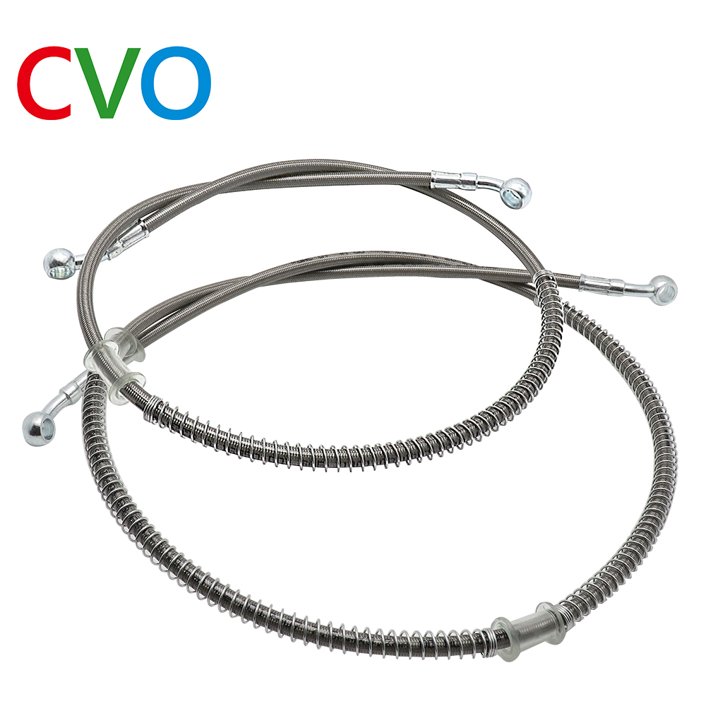 Hydraulic Reinforced Stainless Steel Braided Motorcycle Fittings Brake Oil Hose 390 Mm-2000 Mm Steel Motorcycle Brake Pipe