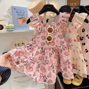 Abbigliamento Estivo per Ragazze, Vestiti Casual con Fiori per Bambine <span class=keywords><strong>da</strong></span> 1 a 12 Anni, Abito <span class=keywords><strong>Principessa</strong></span> Senza Maniche, <span class=keywords><strong>Vestito</strong></span> Floreale per Bambina - Product Image 5