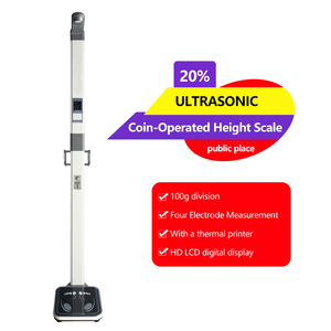 Pèse-personne intelligent avec monnayeur pour salles de sport, mesure de la taille et du poids, balance corporelle, balance de pharmacie, poids et hauteur - Product Image 1
