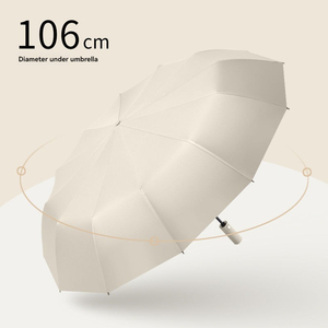 ร่มกันแดดอัตโนมัติ 12 ก้าน รุ่น Morandi พร้อมกาวสีดำ พับได้สามตอน ผ้าไนลอน 190T ขายส่ง - Product Image 4