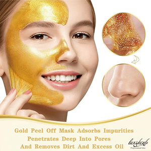Limpieza profunda 24K Lámina <span class=keywords><strong>de</strong></span> oro Colágeno facial Peel Off Máscara <span class=keywords><strong>de</strong></span> belleza Lightening Tea Tree and Witch Hazel Peel Off Mask - Product Image 6