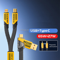 Kabel Data Usb Tipe C pengisian cepat, kabel Data Usb Tipe C, pengisian cepat 3.0 untuk iPhone + Transfer data, 65W, 27W