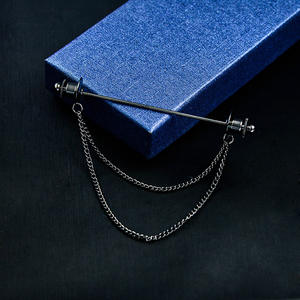 Cadena de borla de <span class=keywords><strong>metal</strong></span> personalizada para hombres, <span class=keywords><strong>collar</strong></span> de camisa, pin <span class=keywords><strong>bar</strong></span>, venta al por mayor - Product Image 3