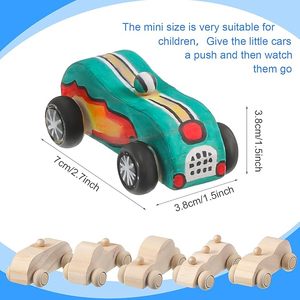 Wood DIY <b>Car</b> Toys, Unfinished Wooden <b>Cars</b>, Crafts for Students Home Activities, Easy Woodworking and Family Time Set - Product Image 2
