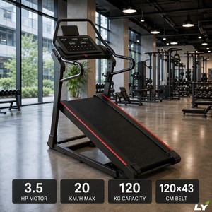 Tapis roulant monte-escaliers robuste 3,5 CV avec écran tactile 15,6 pouces, inclinaison automatique multi-niveaux, 120 kg, OEM ODM, usage commercial en salle de sport - Product Image 3