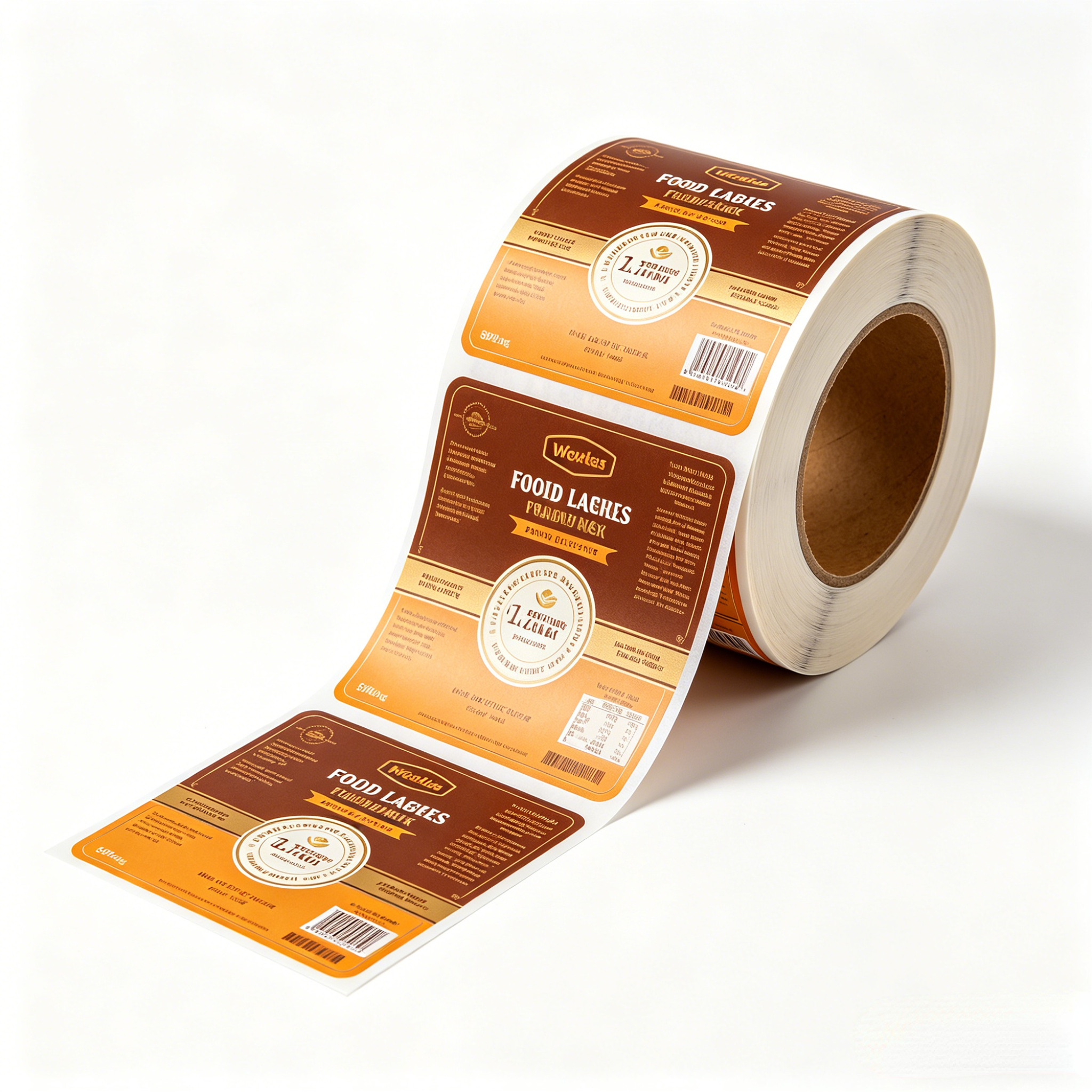 Custom Full Color Eco-Friendly Oil Proof Waterproof Self Adhesive Vinyl Stickers Printed Labels Barcode Nutrition Packaging
