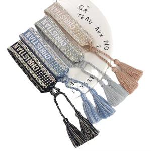 Pulsera <span class=keywords><strong>de</strong></span> Amistad <span class=keywords><strong>de</strong></span> nuevo estilo y pulsera <span class=keywords><strong>de</strong></span> amistad en algodón, pulsera tejida <span class=keywords><strong>de</strong></span> algodón <span class=keywords><strong>para</strong></span> niñas bordadas - Product Image 1