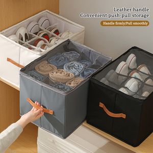 שטח מתקפל-שמירת חפצים מחסן ארון נעליים ארון בגדים נעליים קופסא מארגן עם כיסוי ברור - Product Image 2