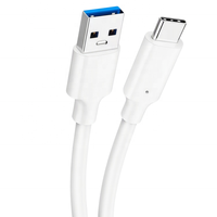 Kabel Data Tipe-C USB 3.2 ke Tipe-C 10Gbps Kabel Hard Drive Mobil 3A 60W Kabel Pengisian Cepat
