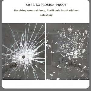 2025 meubles de salon personnalisés tendance pleine longueur plancher de bois franc argenté haute définition avec matériau en verre - Product Image 6