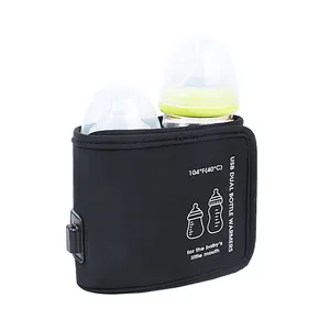 Bebek süt ısıtıcı taşınabilir çift USB biberon ısıtıcısı süt şişesi isıtıcı kablosuz seyahat şişe isıtıcı