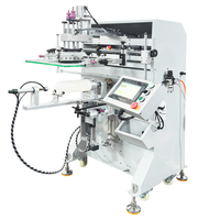 Impresora de pantalla de cilindro de posicionamiento automático de gran oferta para máquina de serigrafía semiautomática de botella con pantalla táctil