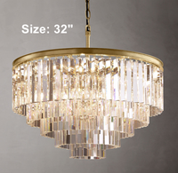 Lustre moderne de luxe créatif décoratif à hauteur réglable en acier et cristal pour la maison, la villa, la chambre, le hall d'entrée de mariage
