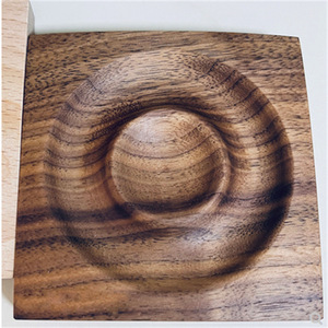 Plateau de présentation de bijoux en bois de hêtre et noyer noir, carré 10x13 cm, en bois massif, pour rangement de bracelets et accessoire photo - Product Image 2