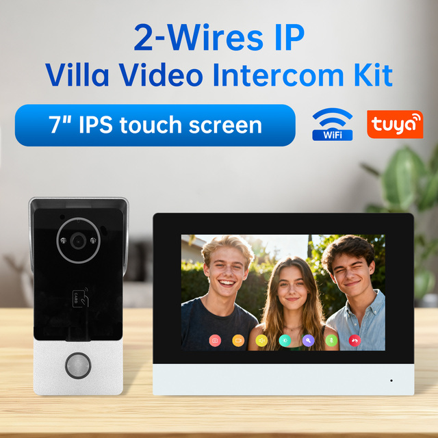IP Villa Door Station 2- Wire Video Intercom Kit 3 Years Warranty for Entry System