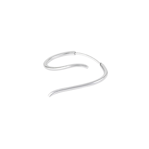 Orecchini a polsino in oro bianco E3357, geometrici, alla moda, unisex, gioielli di tendenza - Product Image 1