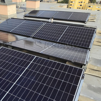 Support de panneau solaire lesté optimisé pour l'énergie, supports de toit solaire, système de montage sur toit plat, installation facile, aluminium, acier inoxydable