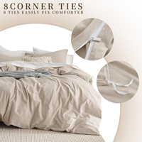 Vente en gros de drap de lit teint en coton et lin lot de literie couleur et motif personnalisés