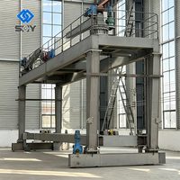 Grue de pont portique marine robuste 15-60 tonnes pour couvercles de hublot, avec PLC, CE, BV, CCS, DNV, pour bateaux