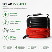 Câble solaire photovoltaïque Kunbao à conducteur en cuivre massif, isolé en PVC, pour usage industriel et bâtiment, indice de protection IP65, 600V/750V, multi-calibre (6-12 AWG)