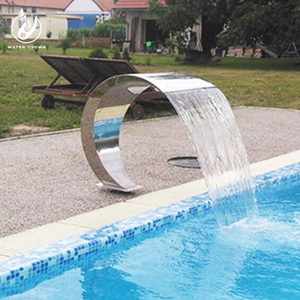 Haute qualité <span class=keywords><strong>pas</strong></span> <span class=keywords><strong>cher</strong></span> prix dauphin jardin cascades flotteur et fontaines accessoires de <span class=keywords><strong>piscine</strong></span> en acier inoxydable - Product Image 4