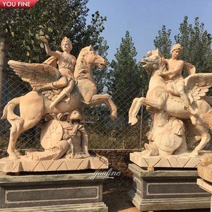 Figura de jardín al aire libre de tamaño real, escultura de soldado romano de mármol para personas - Product Image 3