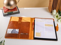 Porte-documents créatif personnalisé en cuir pour kits d'influenceurs PR, cadeaux de communication média