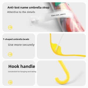 <span class=keywords><strong>Parapluie</strong></span> <span class=keywords><strong>transparent</strong></span> pour enfants, manuel, à long manche, motif dessin animé, mignon, sécurisé, à bords arrondis, pour la maternelle et l'école - Product Image 5