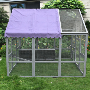 <span class=keywords><strong>Poulailler</strong></span> métallique pour 10 à <span class=keywords><strong>15</strong></span> poulets, cage à volailles avec accès facile, enclos pour <span class=keywords><strong>poules</strong></span>, habitat pour lapins avec couverture imperméable anti-UV - Product Image 5