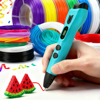 Pena Cetak 3D Semi-Otomatis Cerdas VOXELINK Layar LCD Kerajinan Seni DIY Anak-Anak Kecepatan Dapat Diatur Filamen PLA Mainan STEM CE