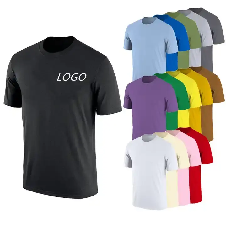 Custom Logo 95%Cotton 5%Spandex 170g Printing Plain Tee Plus Size Mens T Shirt Graphic Cotton T-shirt Oversized Tshirts For Men