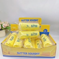 Jouet anti-stress souple en forme de bâton de beurre, en PU, à rebond lent, réaliste, vente en gros