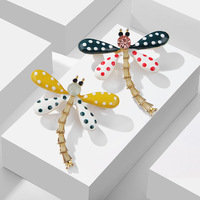 Broche libellule Broche insecte en émail pour femmes Épingle de revers unisexe Sacs à dos Badges Chapeaux Sacs Accessoires Fête Bijoux Cadeau