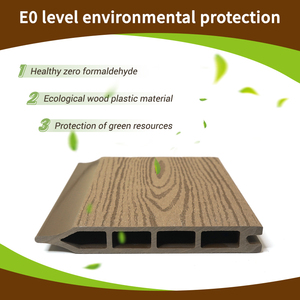 Anti UV Anticrack ประกอบง่าย Wpc ผนังภายนอกวอลล์เปเปอร์สีพื้นฐานเม็ดไม้15ปี170*22มม. ประเทศ - Product Image 5