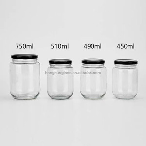 Thực Phẩm Cấp 100Ml 240Ml 350Ml 500Ml 730Ml 1000Ml Dưa Mứt Mật Ong Dầu Dừa Lọ Thủy Tinh Container Với Kim Loại Nắp - Product Image 1