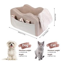 Meilleure vente : Siège auto rehausseur pour chien, lit de transport extérieur tendance, compatible avec les accoudoirs, capacité 4 kg, en polyester, pour animaux de compagnie