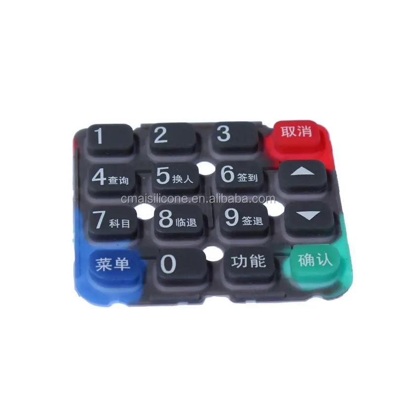 Aanvaardbaar Oem/Odm Custom Made Siliconen Knop Rubber Keypads Voor Tv Afstandsbediening