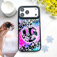 Étui de téléphone pour 17 Pro Max avec protection antichute, antichoc, en verre trempé, TPU, anneau magnétique, finition miroir, protection 360°, pour le bureau