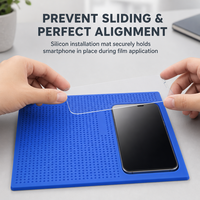 Tapis d'installation antidérapant texturé pour films de protection de téléphone avec découpe de positionnement pour une application stable de protection d'écran – Vente en gros OEM