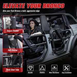 Puertas Delanteras y Traseras Tubulares para <span class=keywords><strong>Ford</strong></span> <span class=keywords><strong>Bronco</strong></span> 4 Puertas 2021-2025 - Product Image 3