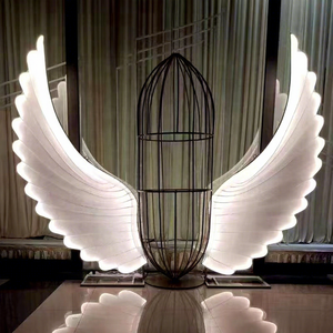Grandi ali d'angelo a LED per fondale nuziale con alimentazione solare/a corrente per decorazioni eventi - Product Image 6