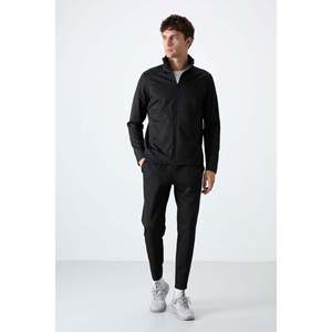 Conjunto Deportivo Air Jones para Hombre, Corte Estándar, Color Negro, Tejido Piqué, Mezcla de Poliéster, Viscosa y Elastano, para Uso Casual y Deportivo - Product Image 1