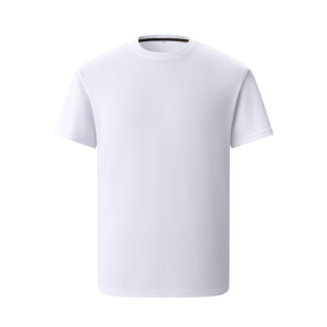Camiseta de Algodón Lisa para Hombre, Cuello Redondo, Manga Corta, Corte Regular, Color Sólido, Ropa Casual, Blanca y Negra - Product Image 6